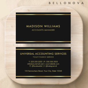 Custom Black and Gold Premium Professional Business Card