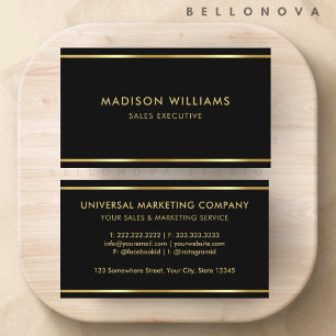 Custom Black and Gold Premium Professional Business Card