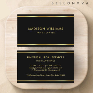 Custom Black and Gold Premium Professional Business Card