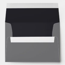 Custom Black and Grey Envelope with Return Address
