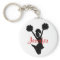 Custom Black and Red Cheerleader Key Chain