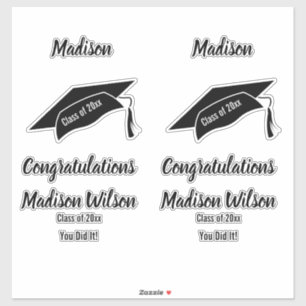 Custom Black and White Congratulations Graduation