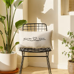 Custom Black And White Heart Couple Names Lumbar Cushion<br><div class="desc">Add a touch of love and modern style to your home décor with this personalised couples’ pillow. Featuring a minimalist design with two names connected by a heart, this custom pillow makes the perfect romantic gift for anniversaries, weddings, Valentine’s Day, or just to celebrate your special bond. Crafted with a...</div>