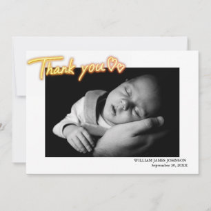 Custom Black and White Photo. Personalised Birth Announcement