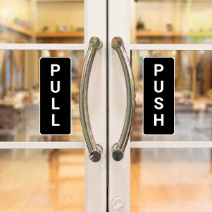 Custom Black And White Push Pull Door