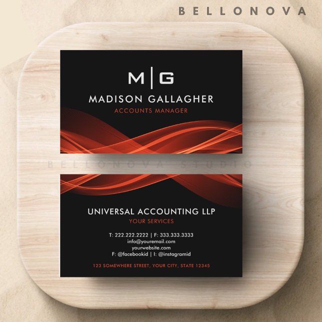 Custom Black And White Red Professional Business Card (Custom Black And White Red Professional Business Card)