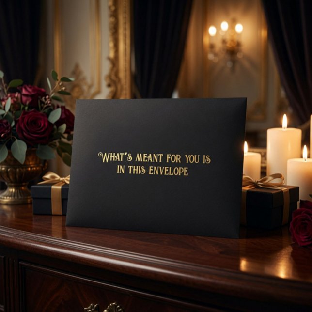 Custom Black Bachelorette Party Envelope  (Creator Uploaded)