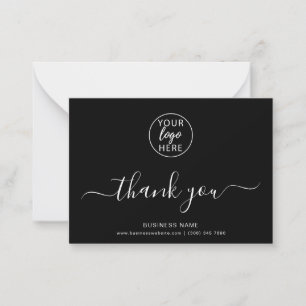 Custom Black Business Logo Card