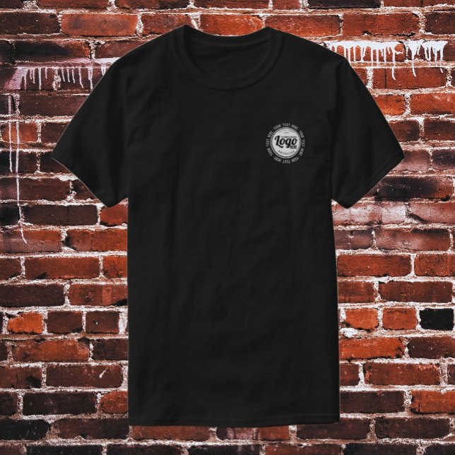 Custom Black Business Logo Employee Uniform Swag T-Shirt (custom logo shirt)