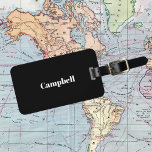 Custom black business sharp  luggage tag<br><div class="desc">Travel in style with this clean neat customisable acrylic luggage tag</div>