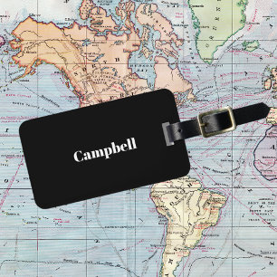 Custom black business sharp luggage tag