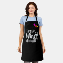 Custom  Black Chef Time To Wine Down Personalised