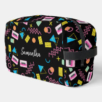 Custom Black Colourful Eighties 80's Retro Pattern