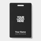 Custom Black Company Logo Name Title Bar Code