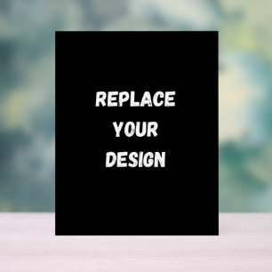 Custom Black Design Add Photo or Text Acrylic Sign