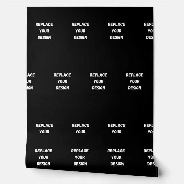 Custom Black Design Add Photo or Text Wallpaper (Unrolling)