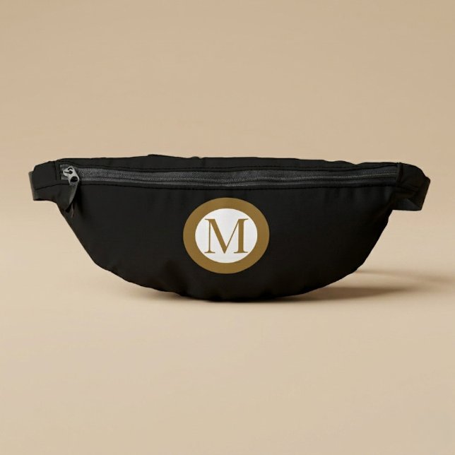 Custom Black & Gold Centre Seal Monogram Bum Bags (Creator Uploaded)