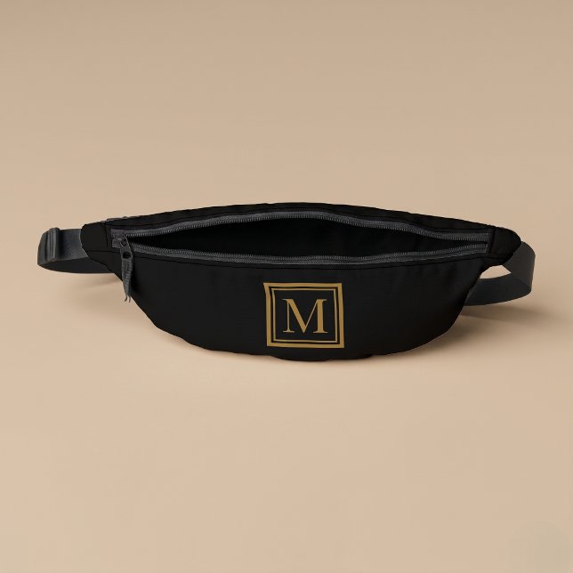 Custom Black & Gold Framed Monogram Bum Bags (Creator Uploaded)