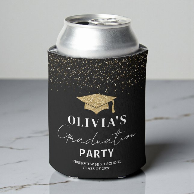 Custom Black Graduation Party Can Cooler (Creator Uploaded)
