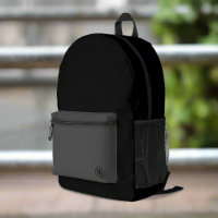 Custom Black Grey Initial Monogram Boy Fitness Gym