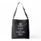 Custom black keep calm medium shopping tote bag