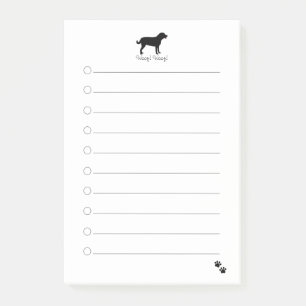 Custom Black Labrador To Do List Notepad