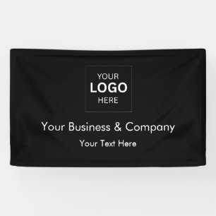 Custom Black Luxury Business Logo Template Banner