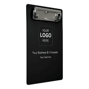 Custom Black Luxury Business Logo Template Mini Clipboard