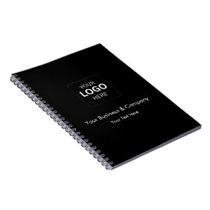 Custom Black Luxury Business Logo Template Notebook