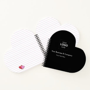 Custom Black Luxury Business Logo Template Notebook