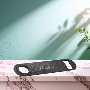 Custom Black Metallic Speed Bottle Opener