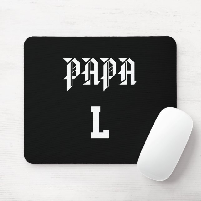Custom Black Mousepad – Father's Day (With Mouse)