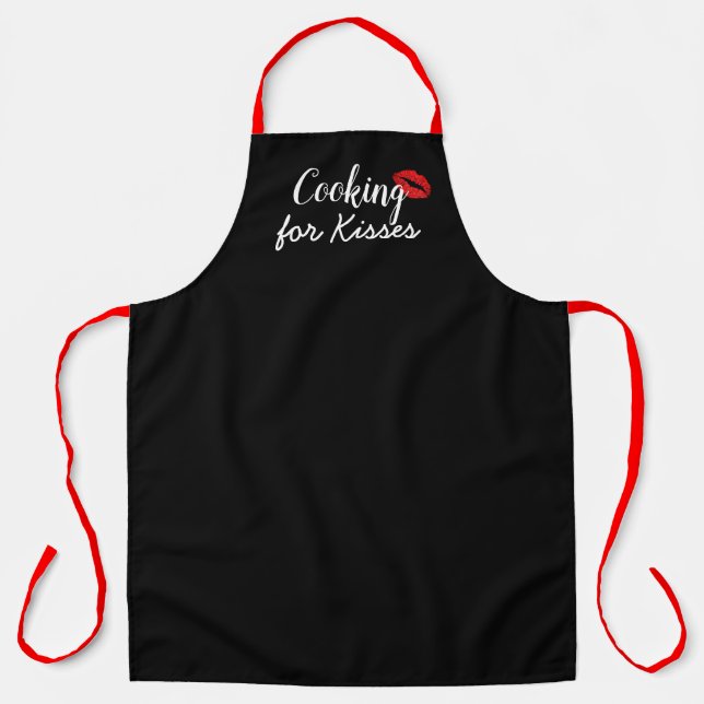 Custom Black Personalised Baking Cooking Apron (Front)
