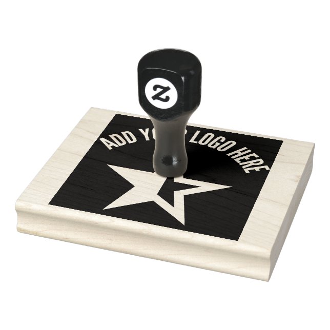 Custom Black Professional Business Logo Rubber Stamp (Stamp)