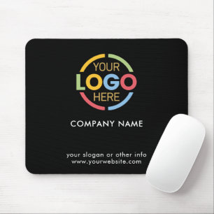 Custom Black Promotional Company Business Logo Mouse Pad