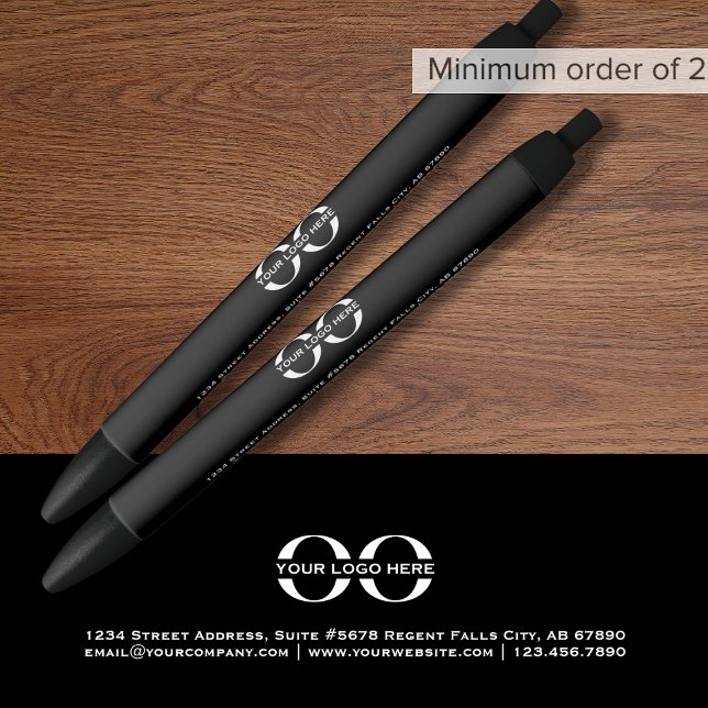 Custom Black Promotional Pen with Logo (Creator Uploaded)