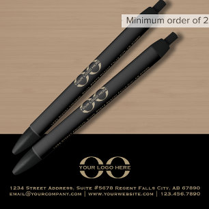 Custom Black Promotional Pen with Logo