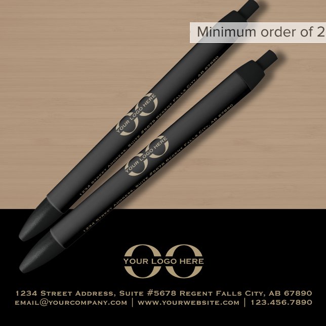 Custom Black Promotional Pen with Logo (Creator Uploaded)