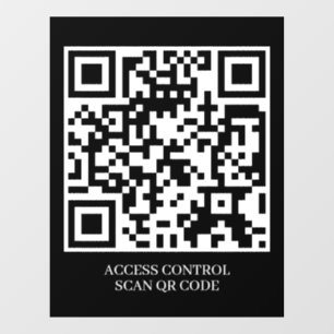 Custom Black QR Access   Door Lock Entry Display