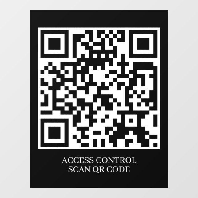 Custom Black QR Access | Door Lock Entry Display (Sheet)