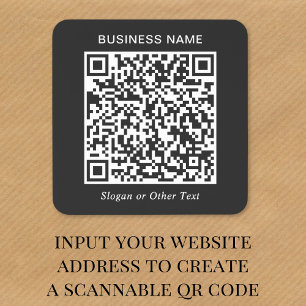 Custom Black QR Code Business Stickers