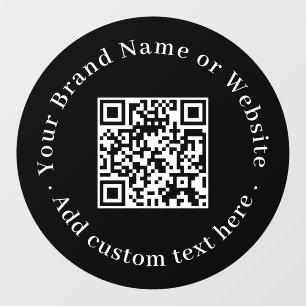 Custom Black QR Code Modern Business Display