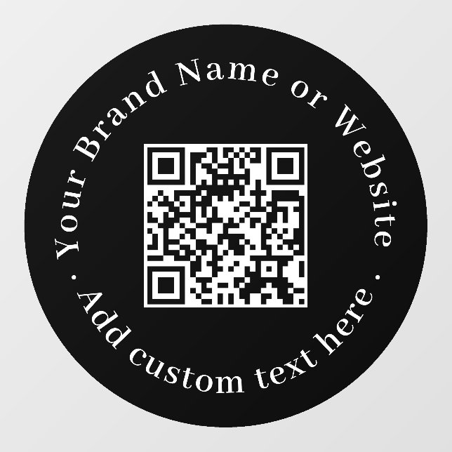 Custom Black QR Code | Modern Business Display (Sheet)