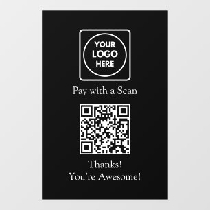 Custom Black QR Payment   Contactless Display
