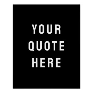Custom Black Quote Art Personalised Wall Artwork Poster