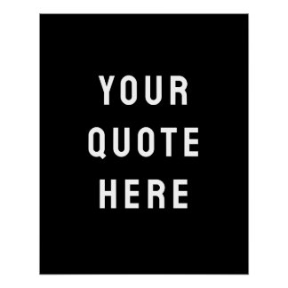 Custom Black Quote Art Personalised Wall Artwork Poster