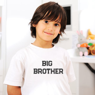 Custom Black Retro Typography Big brother  T-Shirt