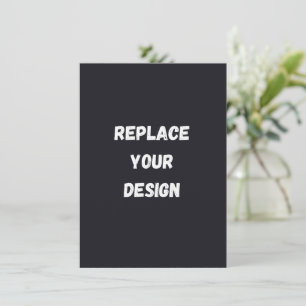 Custom black simple Design Add Photo or Text Advice Card