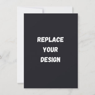 Custom black simple Design Add Photo or Text Announcement