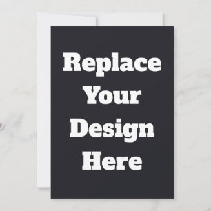 Custom black simple Design Add Photo or Text Announcement